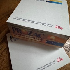 1998 Prozac Lilly Pharmaceutical Drug Rep Sticky Notes block