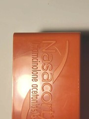 RARE Vintage NASACORT AQ Orange Business Card Holder Drug Rep Promotional