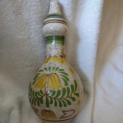 Vintage German Dinars Medicinal Bottle Natural Crackle