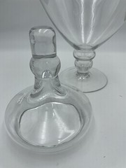Lg Vintage Clear Glass Apothecary Jar with Lid Large Footed Storage 17″ Tall