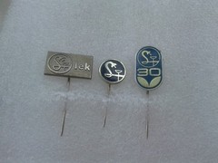 3 PINS-SANDOZ PFARMACEUTICAL-RARE-BADGE