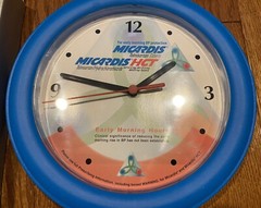 Vintage Micardis HCT Wall Clock Drug Rep 10″ w/original Box Doctors Office Prop