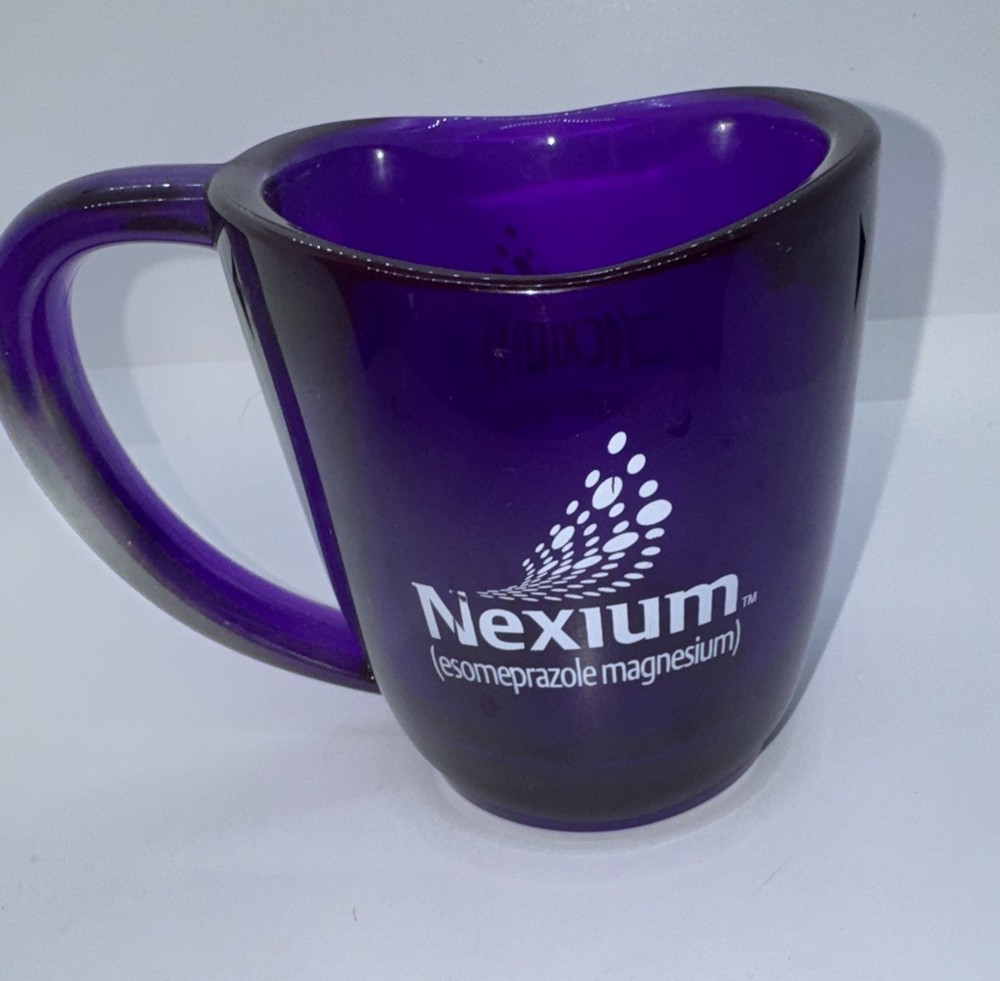 Nexium Mug The Purple Pill AstraZeneca AZ Pharmaceutical Advertising Promotional