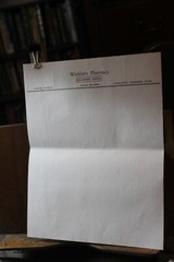 Vintage 1960’s Winkler’s Pharmacy Walgreens LaFollette Tennessee Letterhead