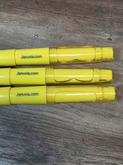 Januvia Post-It Highlighters Pharmaceutical Drug Rep Advertising Yellow Lot Of 3