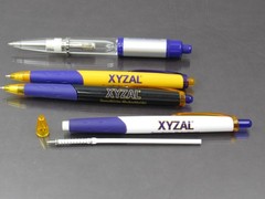 Lot of 4 Xyzal Drug Rep Pharmaceutical Promo Pens 1 Metal Light- Up in 2 Colors
