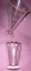 3 Vintage Glass Measures Zonite 2 Tablespoon Apothecary Spout & Footed Beaker +