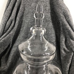 HUGE Vintage Ribbed & Footed Glass Chemist Carboy / Apothecary Display Jar