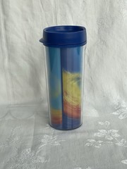 CRESTOR Drug Rep Travel Cup Tumbler Mug Lenticular Logo Pharmaceutical USA Made