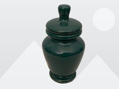 Eli Lilly Green Herbal Ceramic Apothecary Symphytum Officinale Jar 18-224 Vtg