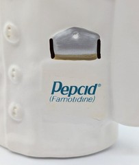 Pepsid Advertising Lab Doctor Coat Pencil Pen Holder Cup Ceramic GI Acid Reflux