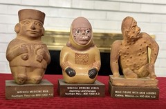 3 Vtg Maya Mochica Medicine Man Schering Pottery Pharma Cream Ad