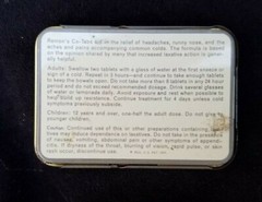 Old Medicine Tin Ramon’s Co-Tabs Cold Brown Mfg Co Le Roy NY Little Doctor NOS