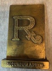 1979 Secundum Artem Tinactin Metal Paperweight Pharmacy RX Drugstore