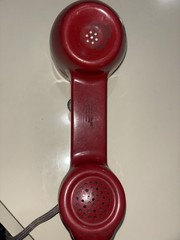 Vintage Northern Electric Red Rotary Dial Telephone Handset – Made in Canada