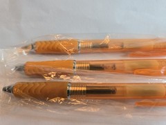 Concerta Pen x3 Pharmaceutical Drug Rep Promo Orange Plastic Medical NEW