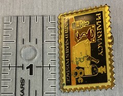Pharmacy United States Postage 8¢ Stamp-Style Lapel Pinback Pin Santa Ana CA