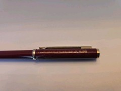 Glucotrol Pharmaceutical Drug Rep Metal Pen, Burgandy W/ Gold Vintage Writes!