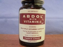 Vtg PD Children Vitamin Bottles pre 1972 No NDC