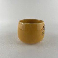 Aricept Coffee Soup Cup Mug Yellow Drug Rep Pharmaceutical Collectible 12 ounce