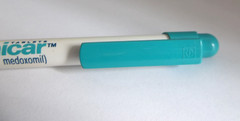 Benicar Olmesartan Medoxomil Promo Pen – Teal/White – Ridged Grip