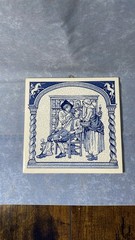 Delft Holland Burroughs Wellcome Apothecary Pharmacy Pill Tile Trivet