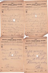 (26) Physician’s Prescriptions Early 1900’s Hand Written White Front Drug Store