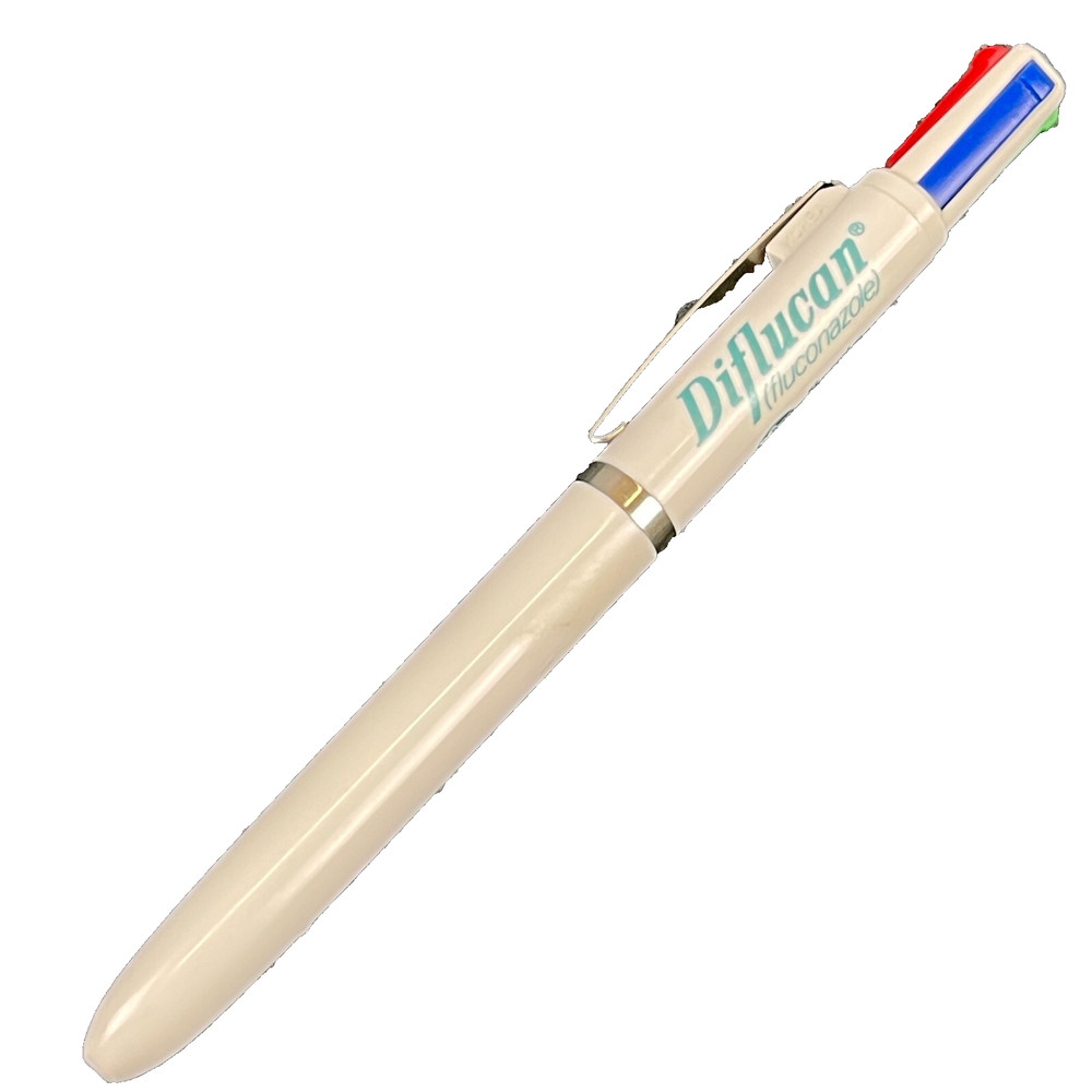 Vintage Diflucan Four Color Retractable Pen Pharmaceutical Drug Rep Promo AS IS