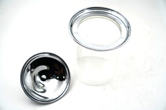 1950’s Style Chrome Apothecary Medical Glass Jar Canister with Lid