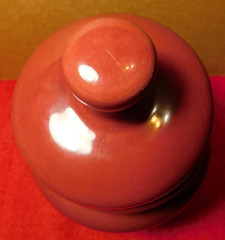 Jar~Apothecary Jar Eli Lilly „Lactucarium“ Pharmaceutical 4/303 Maroon Empty