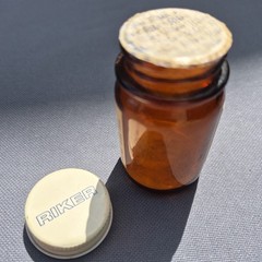 Vintage Titralac Antacid Bottle Riker Labs 3M Glass Pharmacy Apothecary Prop
