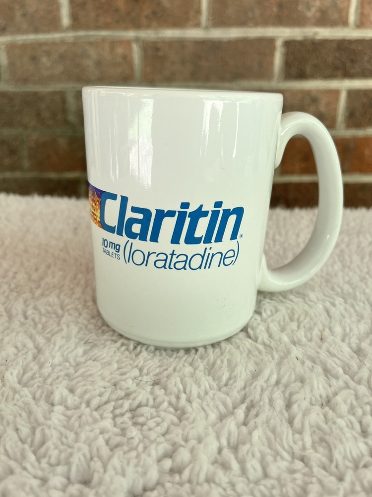 Collectible Claritin Pharmaceutical Logo Mug Drug Representative Ceramic Mug