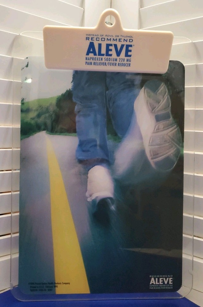 VTG 1995 Aleve Clipboard Procter Gamble Promo Medical Advertising Runner
