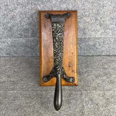 Apothecary Medical Cork Press Mounted on Wood Plinth Antique