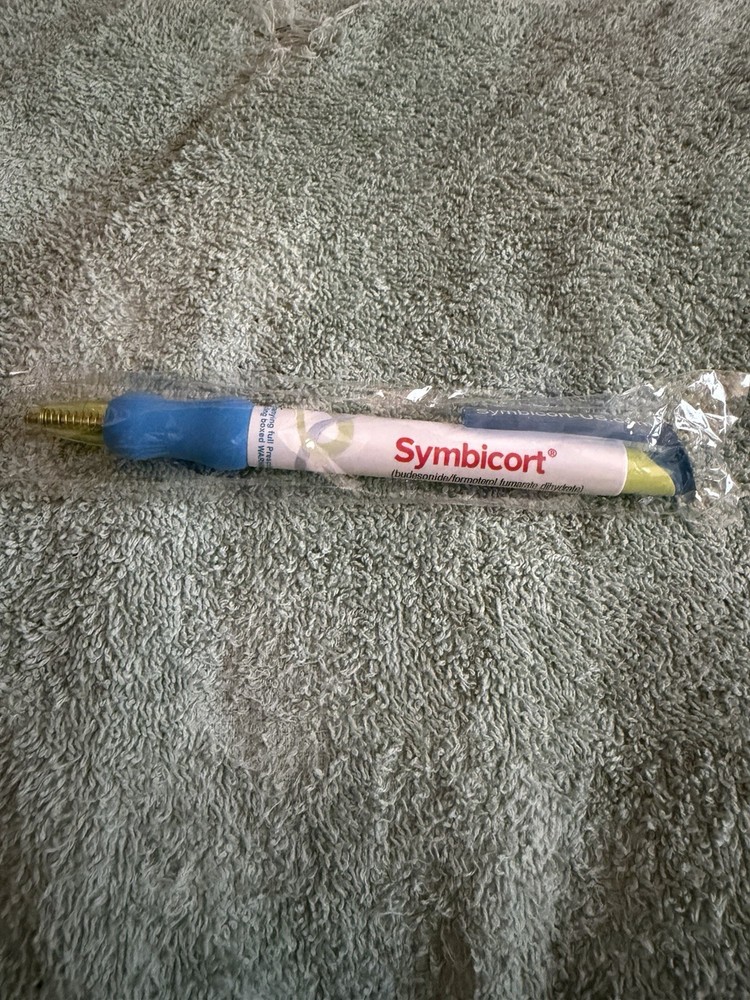 Vintage Symbicort Drug Rep Promotional Pen Sealed NOS Pharmaceutical Advertising