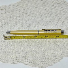 Vintage Viagra Pharmaceutical Drug Rep Ink Pen Writes Black Heavy Golden Yellow