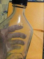 Vintage Label-Rite 16 oz Glass Bottles Caps Pharmacy Graduated Embossed