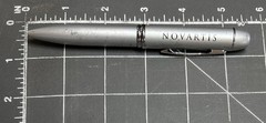 Novartis Pharmaceutical Promotional Promo Advertising Logo Silver Black Ink Pen