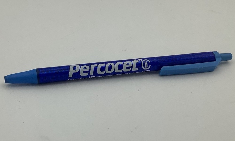 Drug Rep Percocet Oxycodone Pen Vintage Bic Tested Works Writes