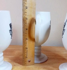 VTG Set of 3 Mortar & Pestle Medicine RX Apothecary Pedestal Mugs White EUC