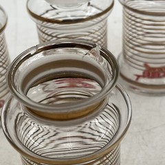 4- VTG WW2 APOTHECARY Jar Glass Medical Canister Winged United Logo Medicinal