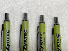 Zyrtec Pen Drug Rep Pens Pharma Metal Weighted Promo Tested and working Lot of 7