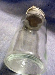 NOS TCW (Wheaton) Co 8oz Apothecary Jar w Lid Powder Surveillance Bottle US NAVY