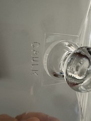 Antique Caulk Clear Glass Covered Box w/ Lid Included, Rectangular