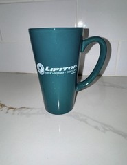 Lipitor Tall Teal Mug Pharmaceutical Promo Coffee Cup Medical-Core Ceramic Promo
