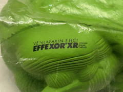Effexor XR Stress Relief Squishy Ball Green Brain Drug Rep Pharmaceutical Swag