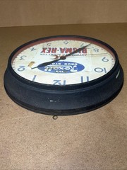 VTG Rexall Drug Store Authorized Agent For BISMA-REX 14” Crystal Clock READ!