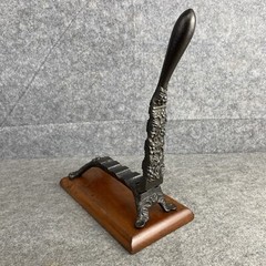 Apothecary Medical Cork Press Mounted on Wood Plinth Antique