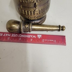 VTG 1985 Schering Brass Mortar & Pestle Ursuline Convent New Orleans Sis. Xavier