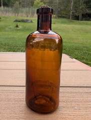 Hymosa Medicine Bottle Walker Pharmacal Company St. Louis Brown Glass Amber